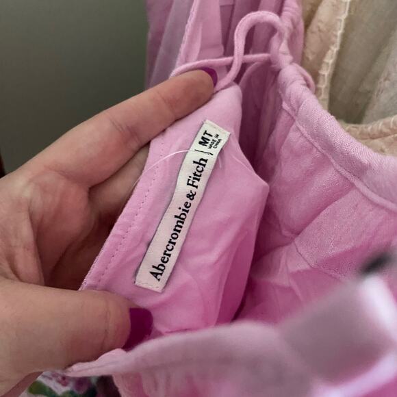 Abercrombie & Fitch Maxi Dress Lilac Pink Size Medium Tall - Picture 2 of 6